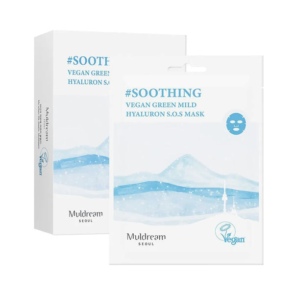 Маска Muldream Vegan Green Mild HYALURON S.O.S - My Store