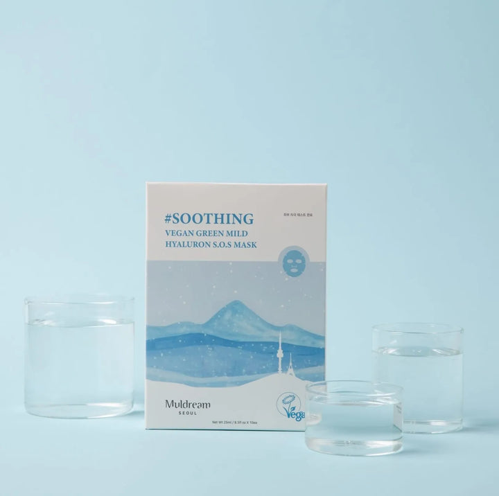 Маска Muldream Vegan Green Mild HYALURON S.O.S - My Store