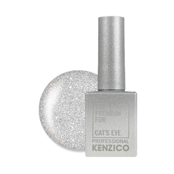 Гель-лак Kenzico Silcy Cat’s Eye — мерцающий серебристый оттенок SCE-01